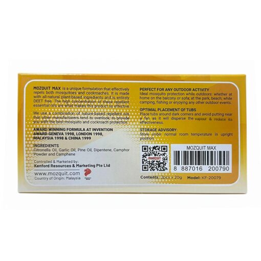 [Gel]- Mozquit MAX 2 In 1 Mosquito & Cockroach Repellent Gel - Image 3